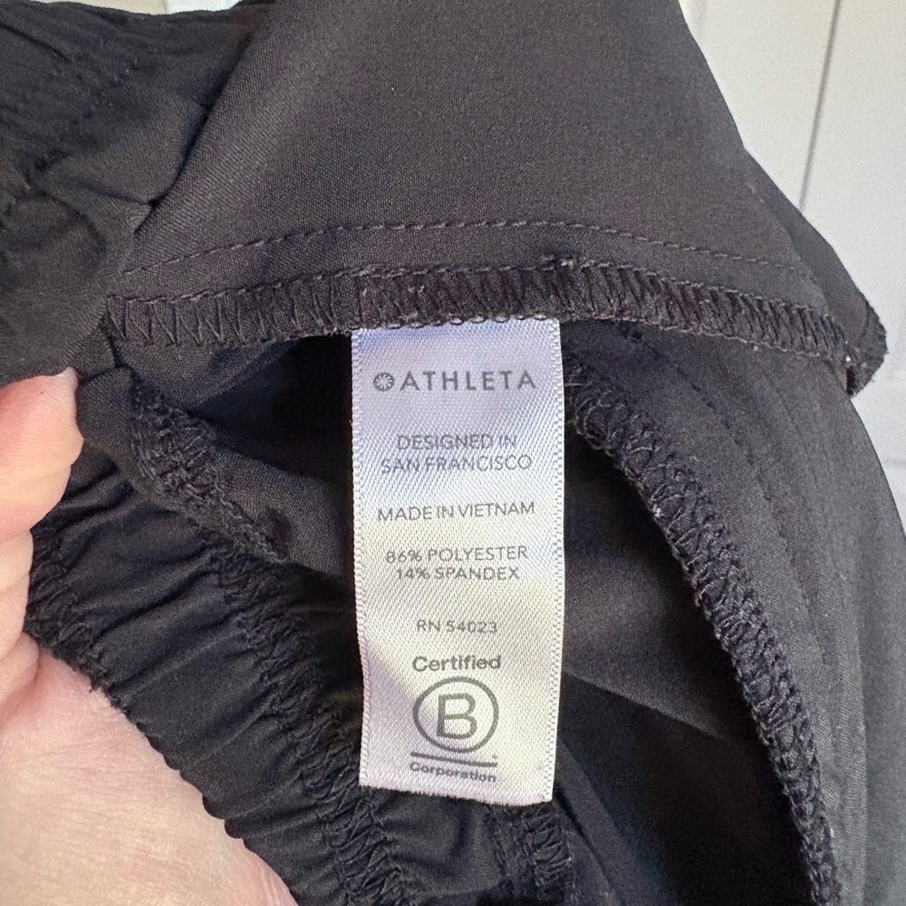 Athleta Brooklyn Wide Leg Crop Pants Black Size 6 Travel Work Athleisure - Picture 3 of 9
